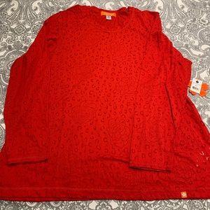 Orange by Koi Brand T-Shirt Leopard and Rose